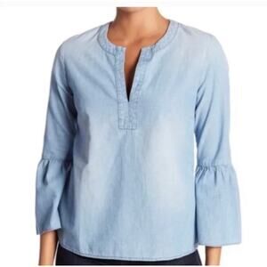 NWT - J. Crew Chambray Top with Bell Sleeves